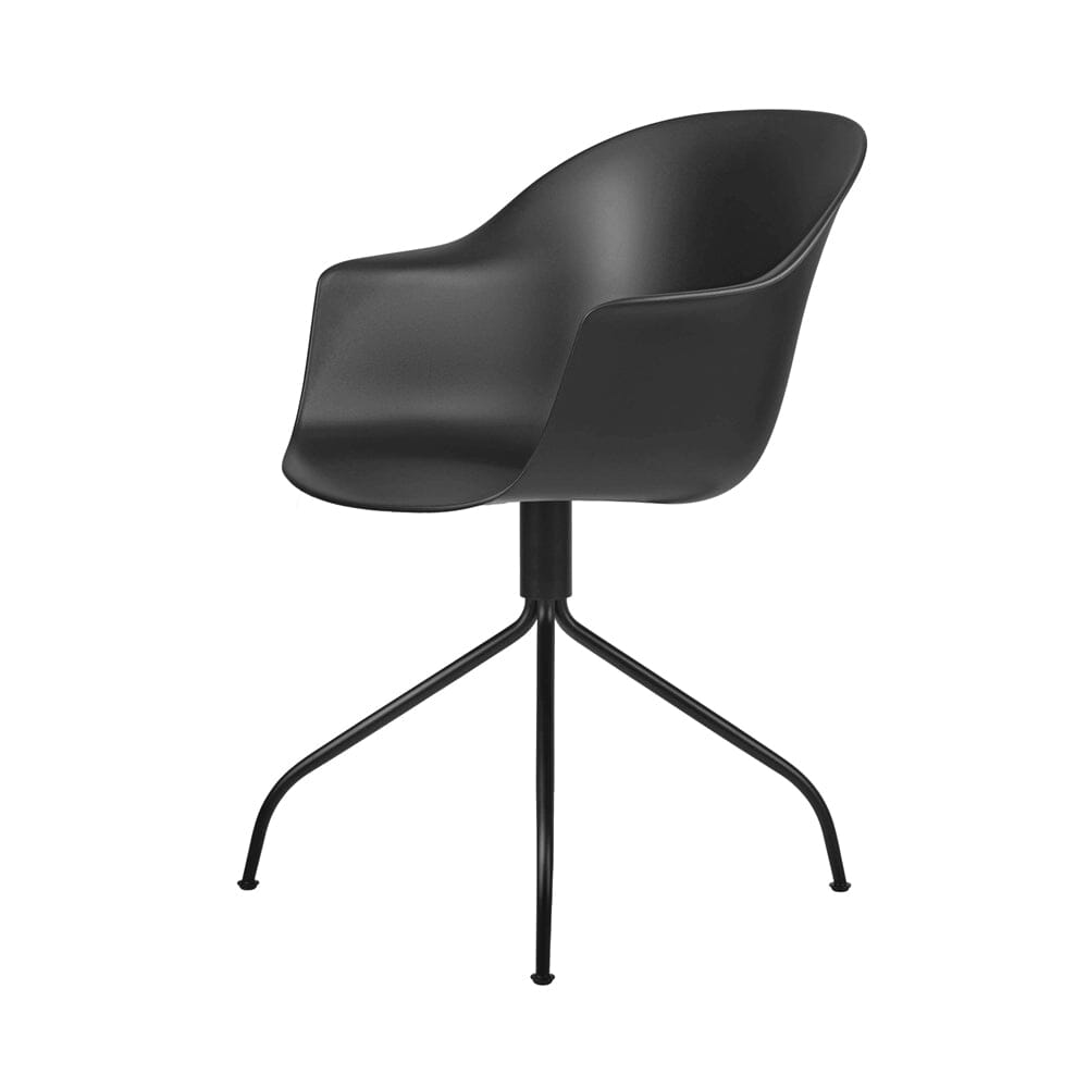 Bat Swivel Base Meeting Chair Chairs Gubi Black Matt Black 