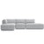 Podium 4PC Lounge Sectional B Sofa Gus Modern Bayview Silver Left Facing 