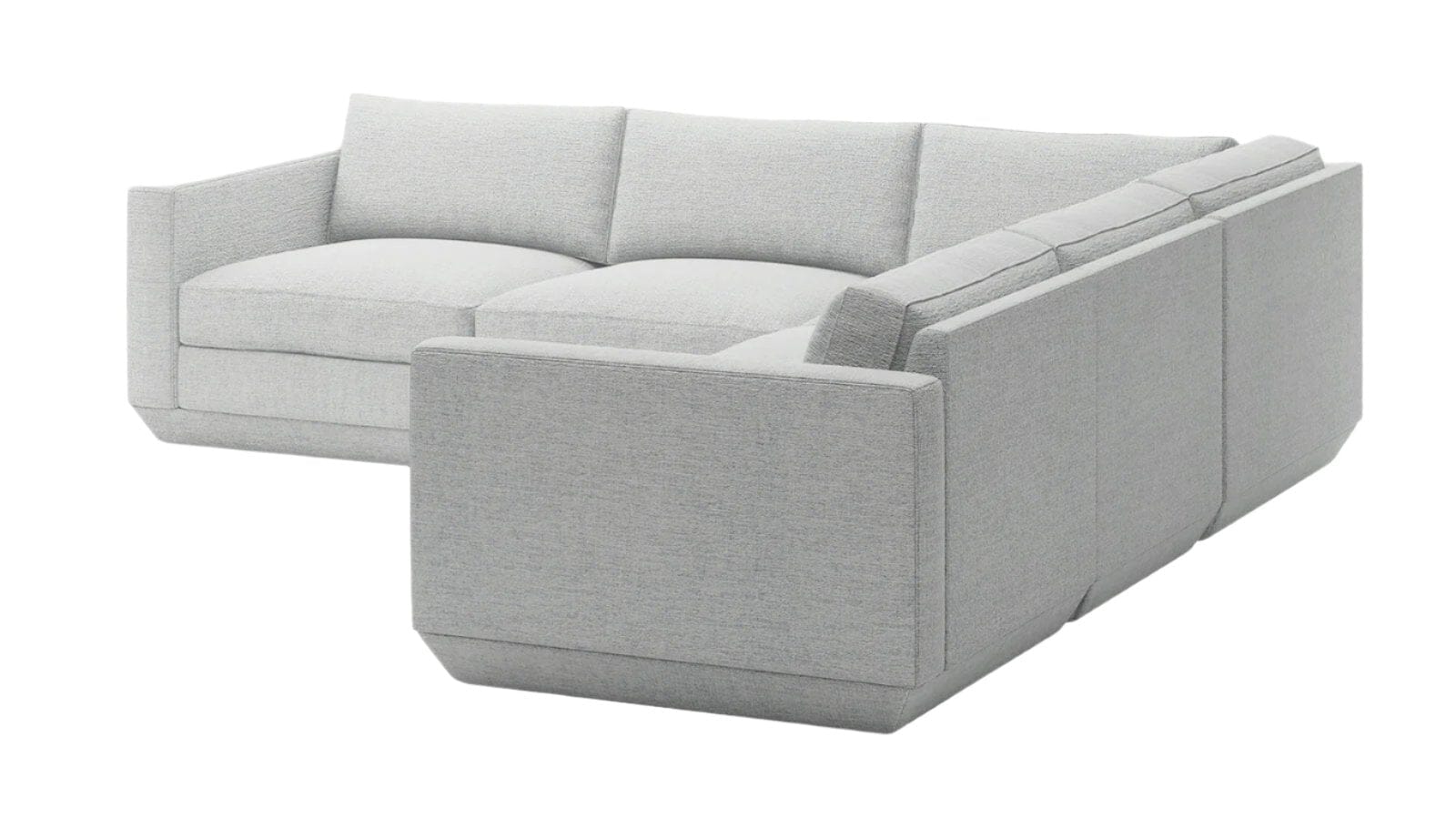 Podium 5PC Corner Sectional Sofa Gus Modern Bayview Silver 