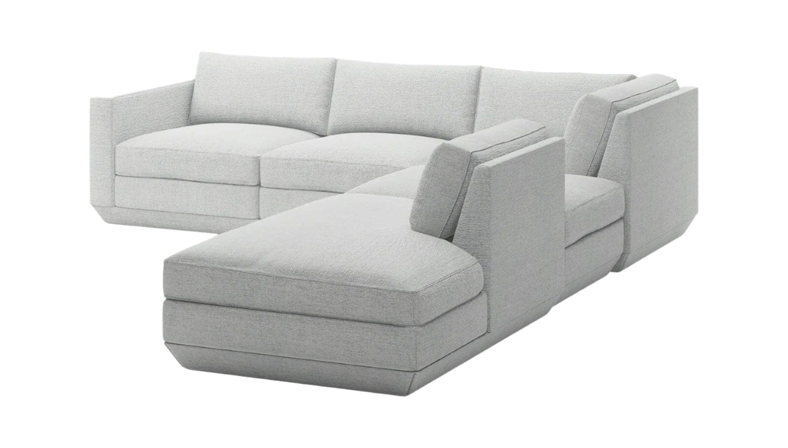 Podium 5PC Seating Group A Sofa Gus Modern Bayview Silver Right Facing 