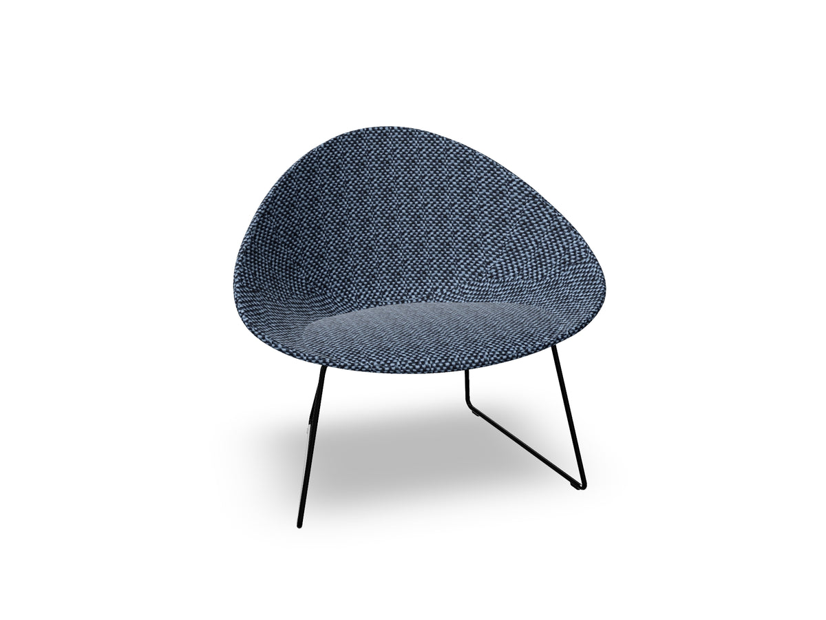 Adell Sled Base Lounge Chair With Fully Upholstered