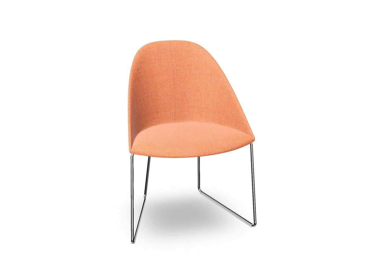 Cila Fully Upholstered Chair With Sled Base Chairs Arper 