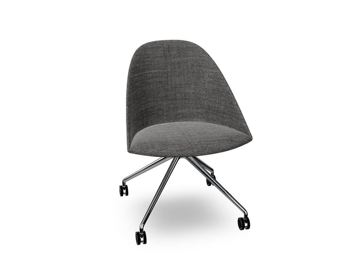 Cila Fully Upholtered Chair With Fixed Trestle Base
