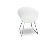 Duna 02 Sled Base Chair With Seat Cushion Chairs Arper 