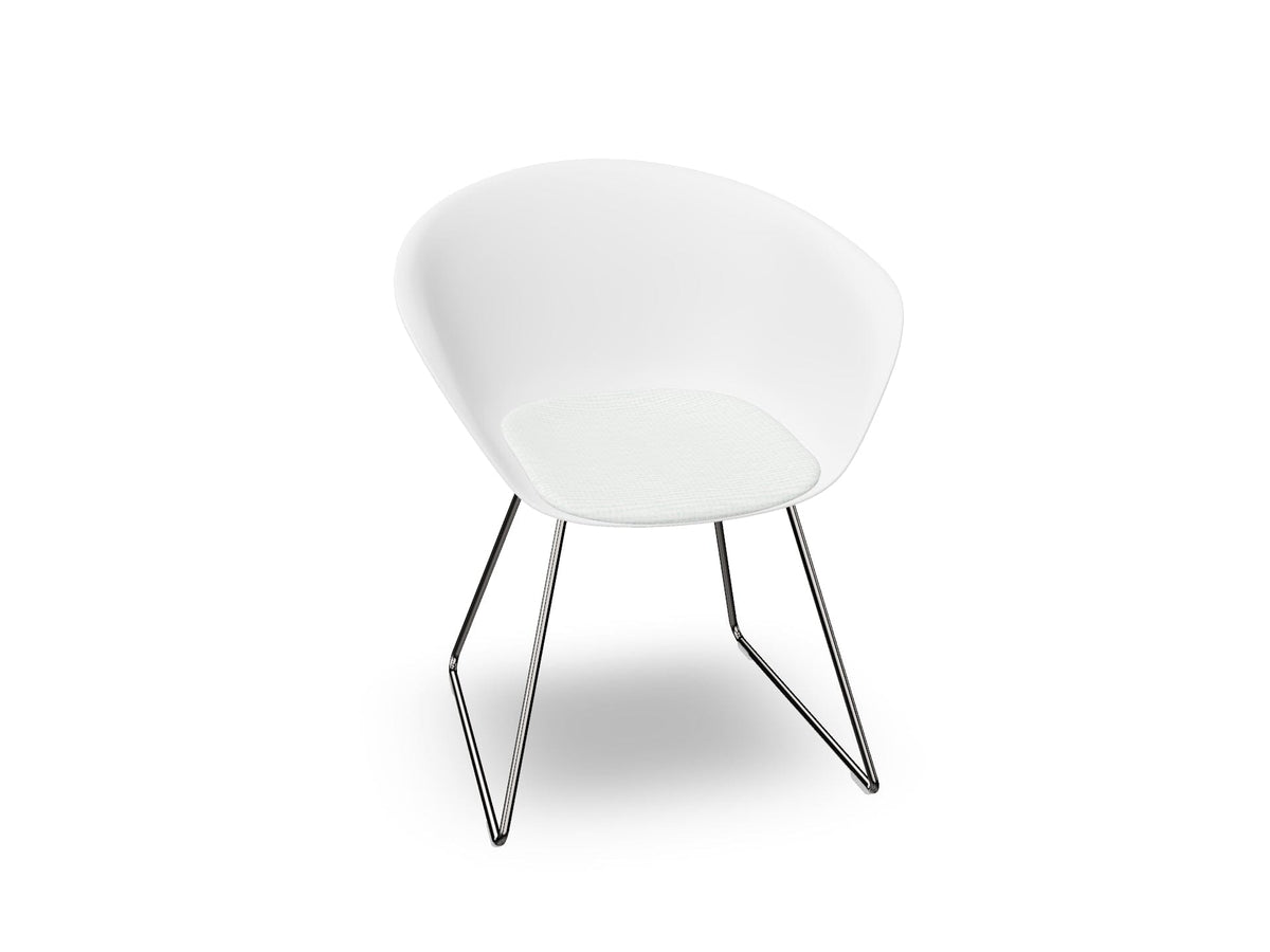 Duna 02 Sled Base Chair With Seat Cushion Chairs Arper 