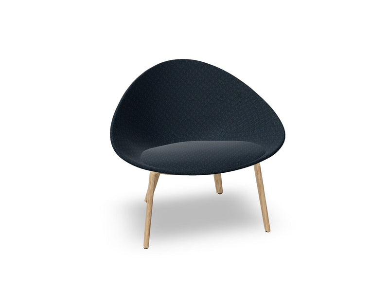 Adell 4 Leg Wood Lounge Chair With Fully Upholstered lounge chair Arper 