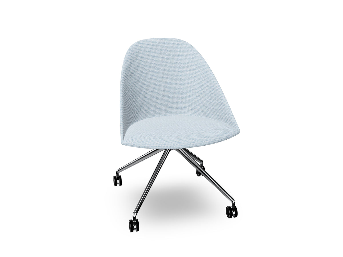 Cila Fully Upholtered Chair With Fixed Trestle Base