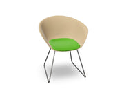 Duna 02 Sled Base Chair With Seat Cushion Chairs Arper 