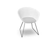 Duna 02 Sled Base Chair With Seat Cushion Chairs Arper 