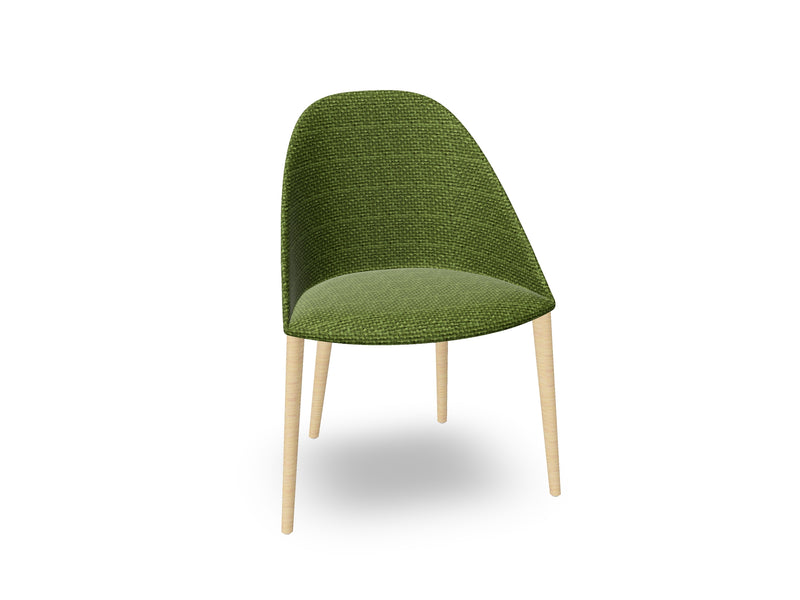 Cila Fully Upholstered Chair With Timber Oak Four-leg Base