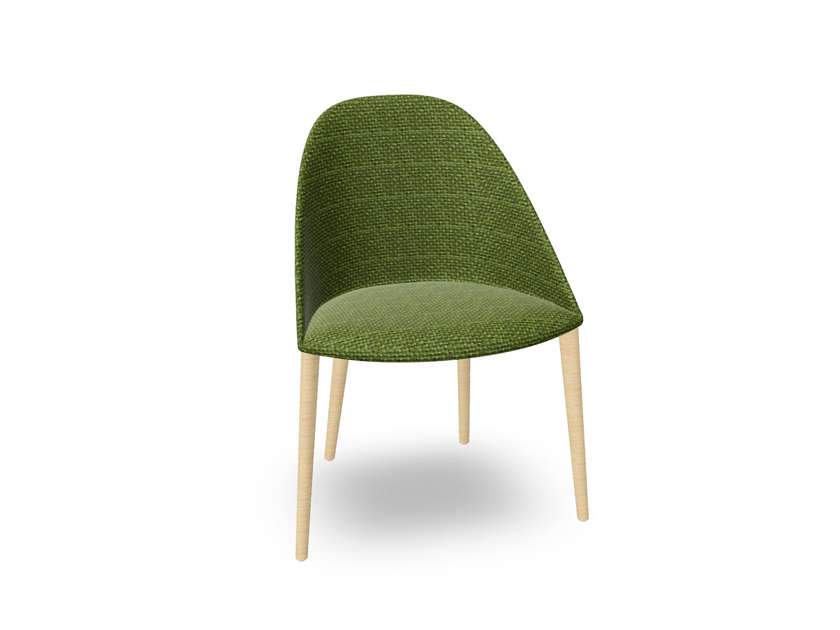 Cila Fully Upholstered Chair With Timber Oak Four-leg Base