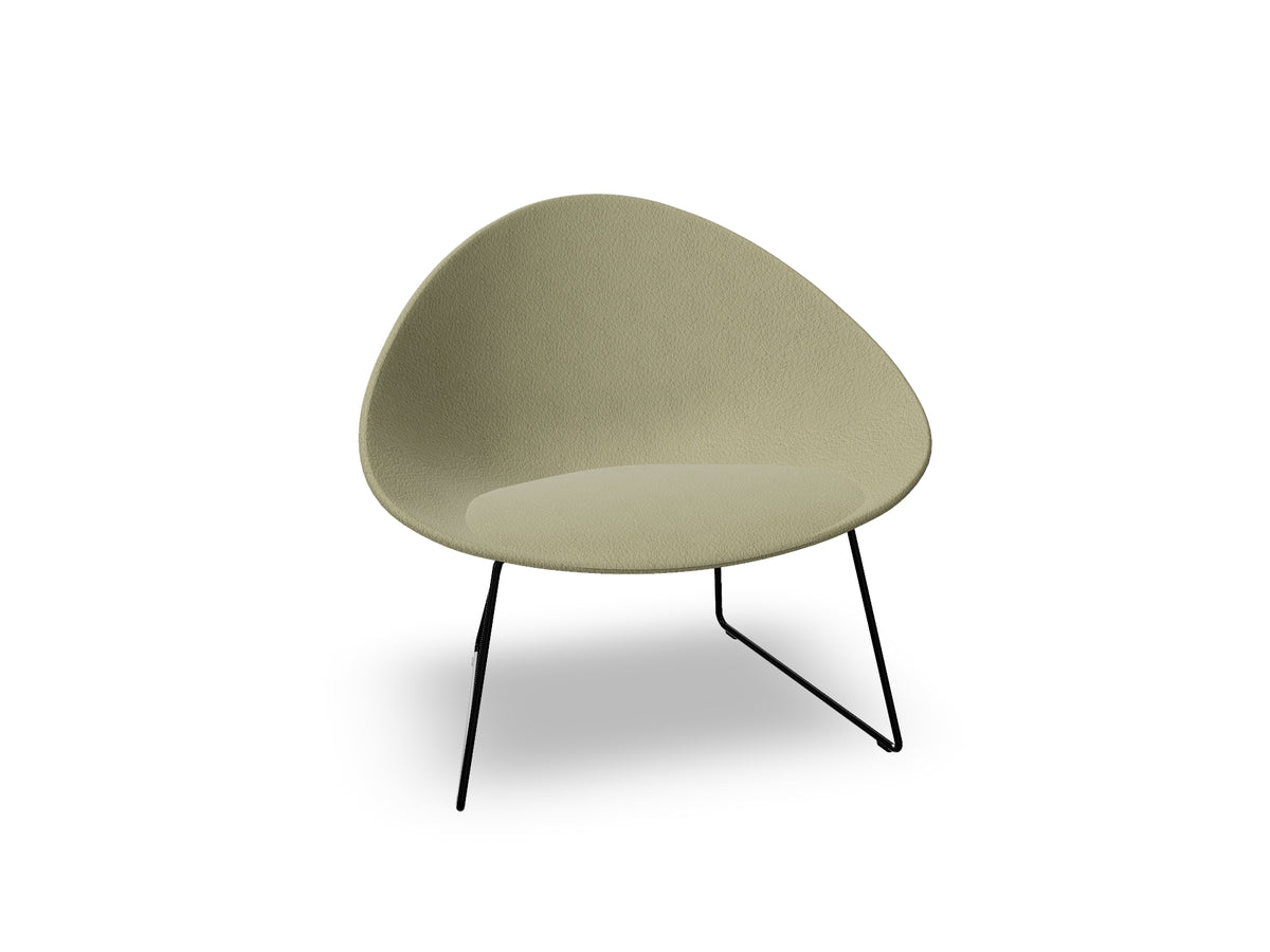 Adell Sled Base Lounge Chair With Fully Upholstered