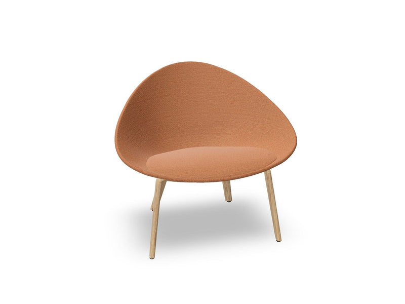 Adell 4 Leg Wood Lounge Chair With Fully Upholstered lounge chair Arper 