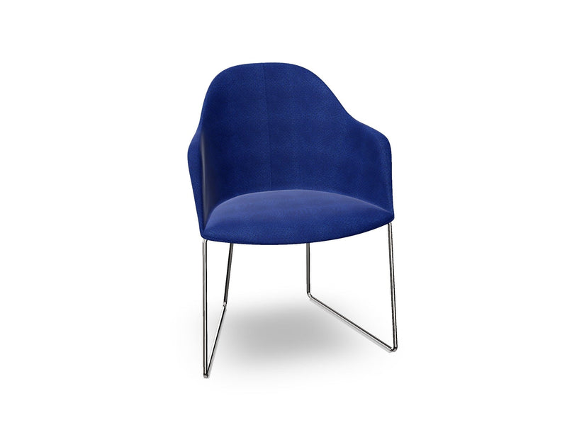 Cila Fully Upholstered Armchair With Sled Base Chairs Arper 