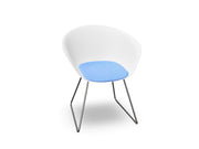 Duna 02 Sled Base Chair With Seat Cushion Chairs Arper 