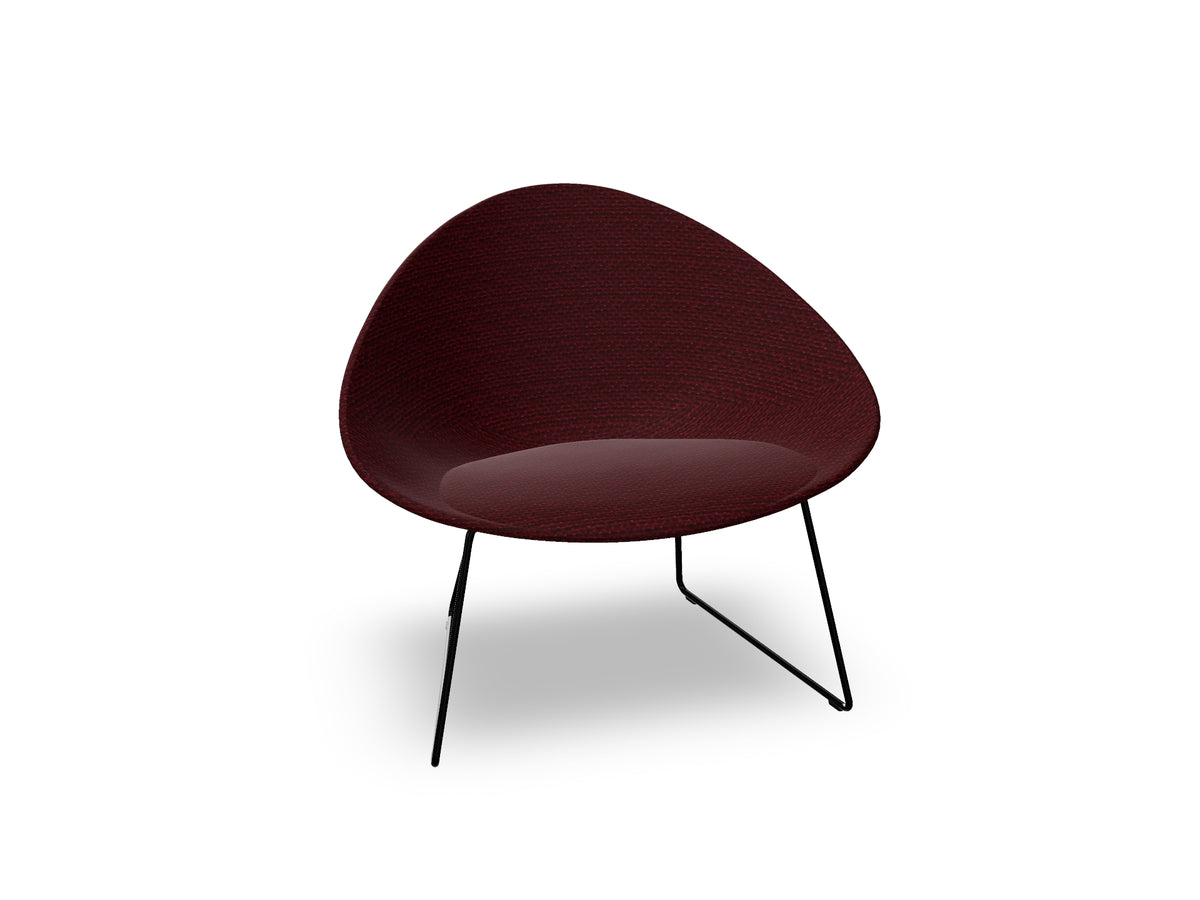 Adell Sled Base Lounge Chair With Fully Upholstered