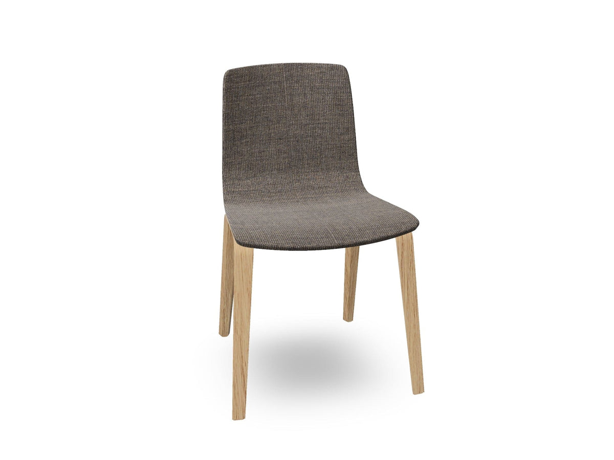 Aava 02-4 Wood Legs Chair With Fully Upholstered Chairs Arper 