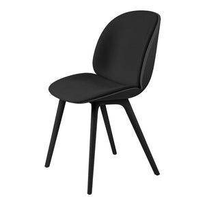 Beetle Black Plastic Base Dining Chair - Front Upholstered