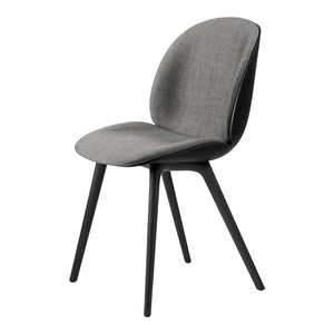 Beetle Black Plastic Base Dining Chair - Front Upholstered
