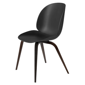 Beetle Dining Chair with Wood Base - Un-Upholstered Chairs Gubi Black Smoked Oak Base 