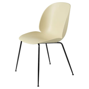 Beetle Dining Chair with Conic Base - Unupholstered Chairs Gubi Black Matte Base Pastel Green 