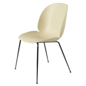 Beetle Dining Chair with Conic Base - Unupholstered Chairs Gubi Black Chrome Base Pastel Green 