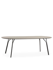 Tree Dining Table Dining Tables Woud Oval - 86.6" Beige + Black 