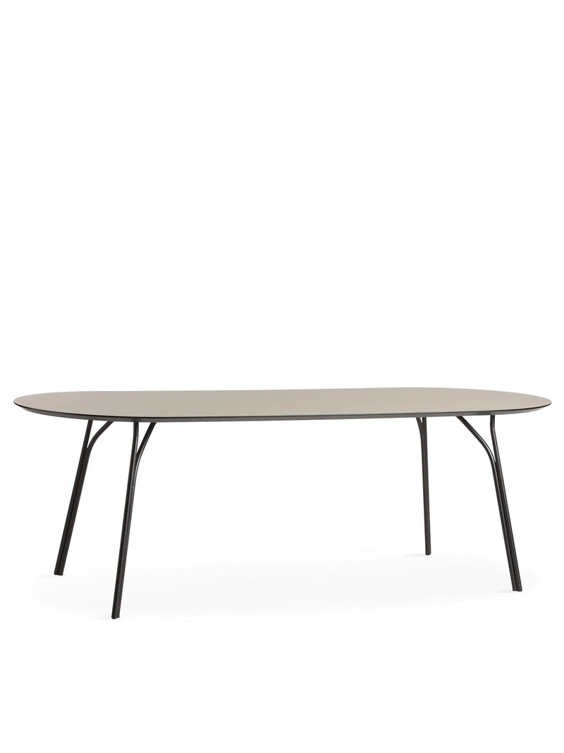 Tree Dining Table Dining Tables Woud Oval - 86.6" Beige + Black 