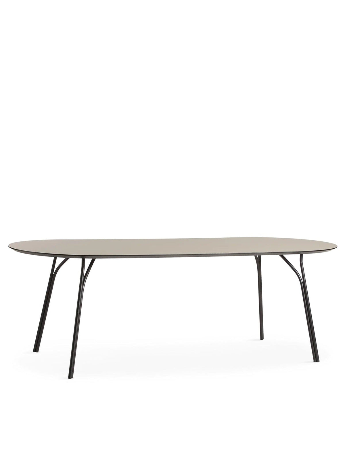 Tree Dining Table Dining Tables Woud Oval - 86.6&quot; Beige + Black 