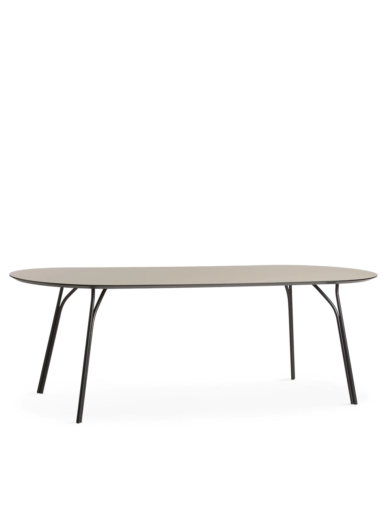Tree Dining Table Dining Tables Woud Oval - 86.6" Beige + Black 