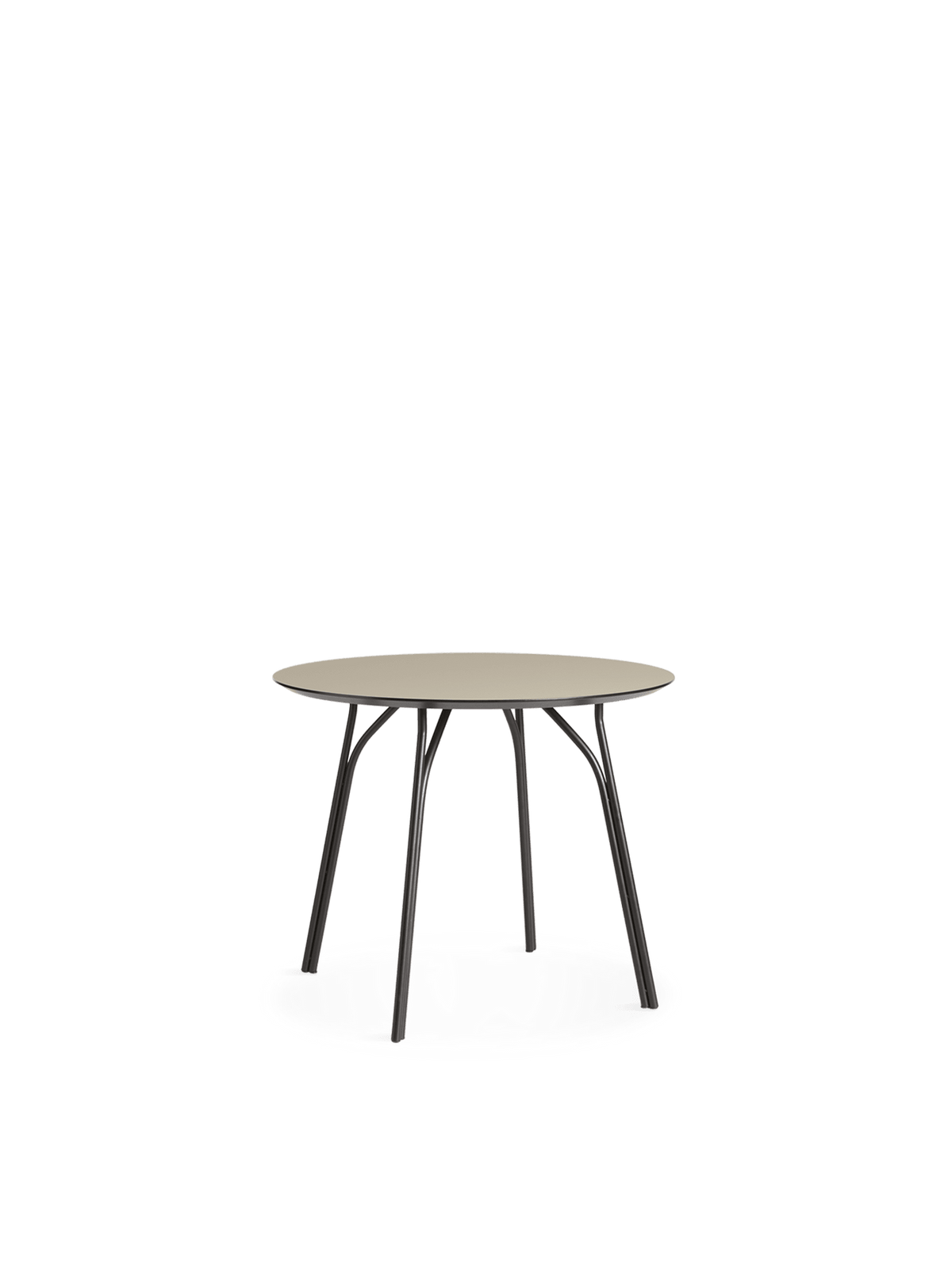 Tree Dining Table Dining Tables Woud Beige + Black Round - 35.4&quot; 