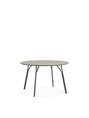 Tree Dining Table Dining Tables Woud Beige + Black Round - 47.2" 