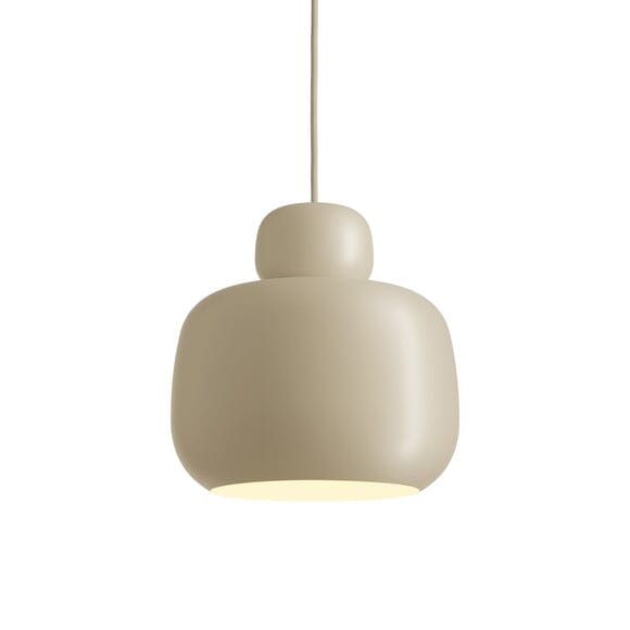 Stone Pendant Light hanging lamps Woud Beige Large 