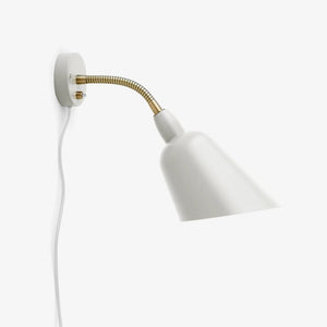 Bellevue Wall Lamp AJ9 wall lamp &Tradition White and Brass 