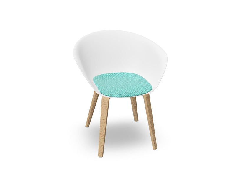 Duna 02 Wood Leg Chair With Seat Cushion Chairs Arper 