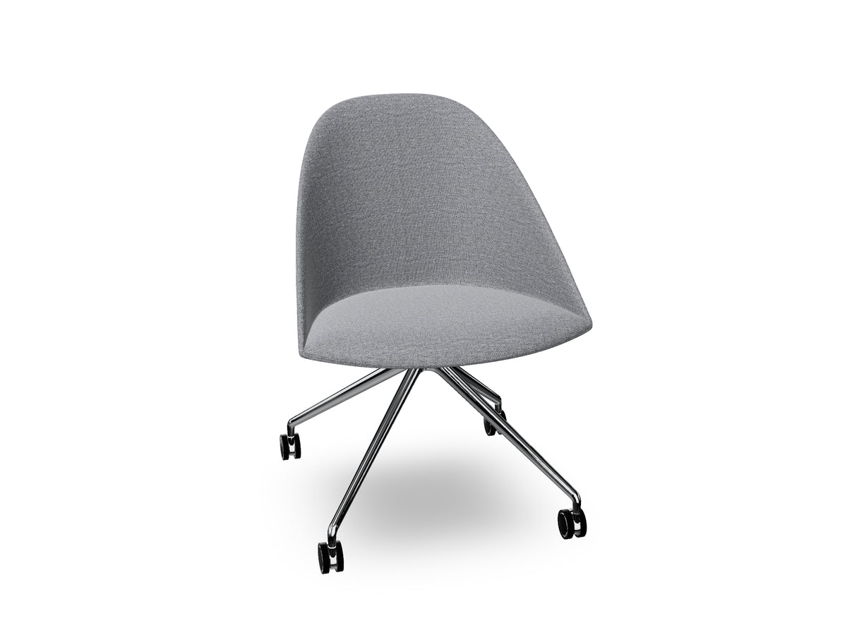 Cila Fully Upholtered Chair With Fixed Trestle Base