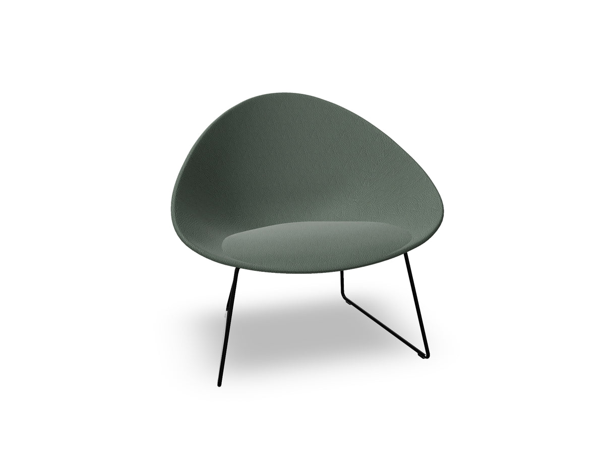 Adell Sled Base Lounge Chair With Fully Upholstered