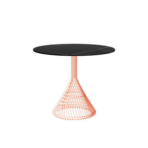 Bistro Table table Bend Goods Peachy Pink Ceramic Stone Black +$400 
