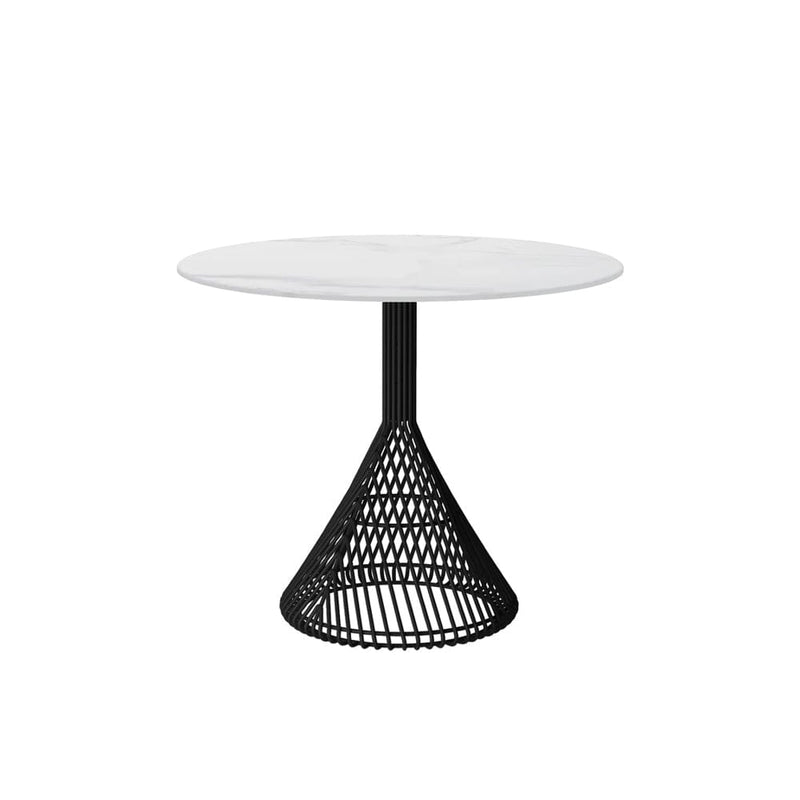 Bistro Table table Bend Goods Black Ceramic Stone White +$400 