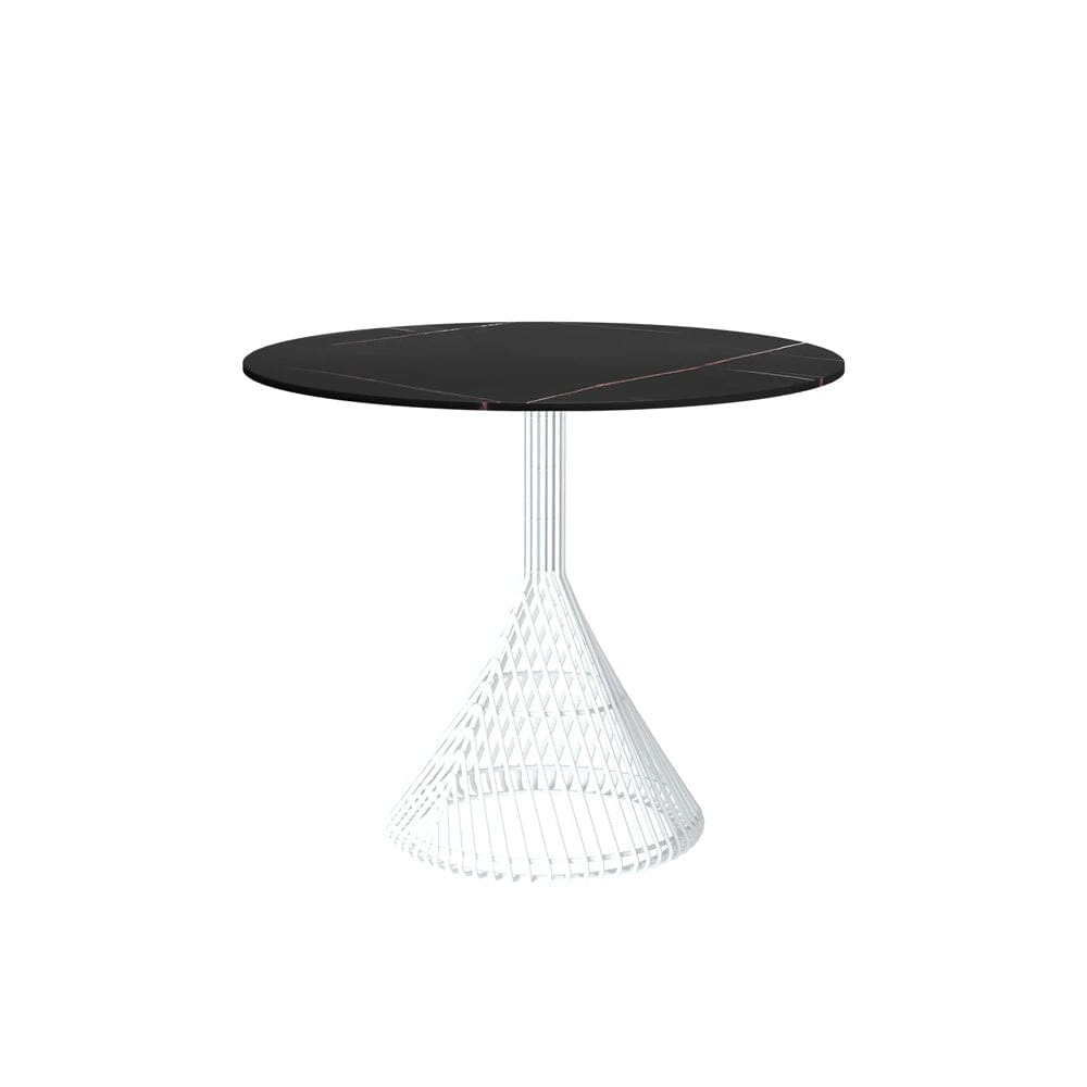 Bistro Table table Bend Goods White Ceramic Stone Black +$400 