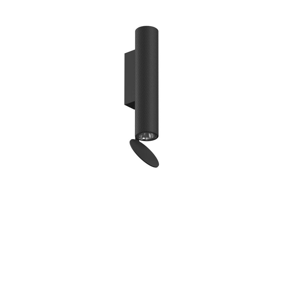 Flauta Spiga Outdoor Wall Sconce Outdoor Lighting Flos Black 225mm / 8.9&quot; 2700K