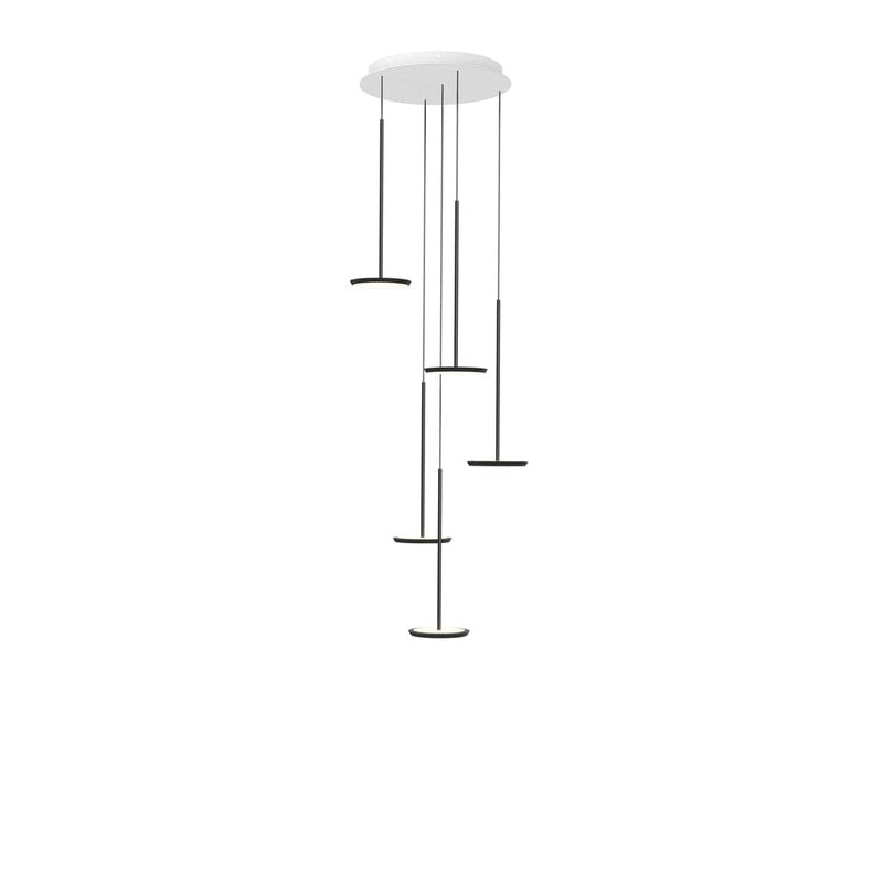 Sky Solo Chandelier Pendant Lights Pablo 5 - Matte Black 
