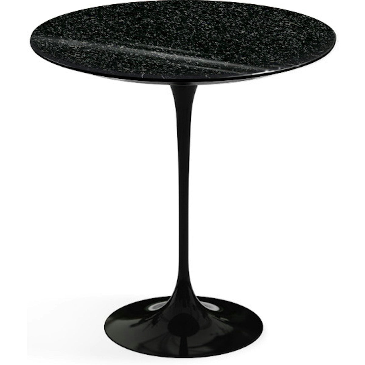 Saarinen Side Table - 20” Round side/end table Knoll Black Black Andes, Granite 
