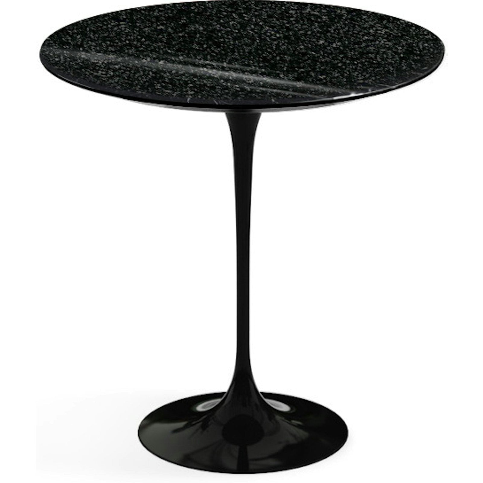 Saarinen Side Table - 20” Round side/end table Knoll Black Black Andes, Granite 