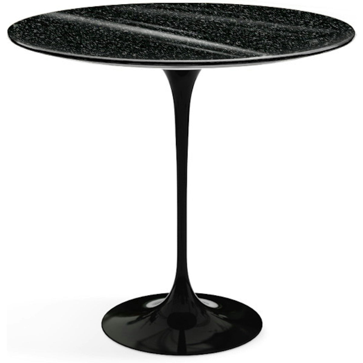 Saarinen Side Table - 22” Oval side/end table Knoll Black Black Andes, Granite 