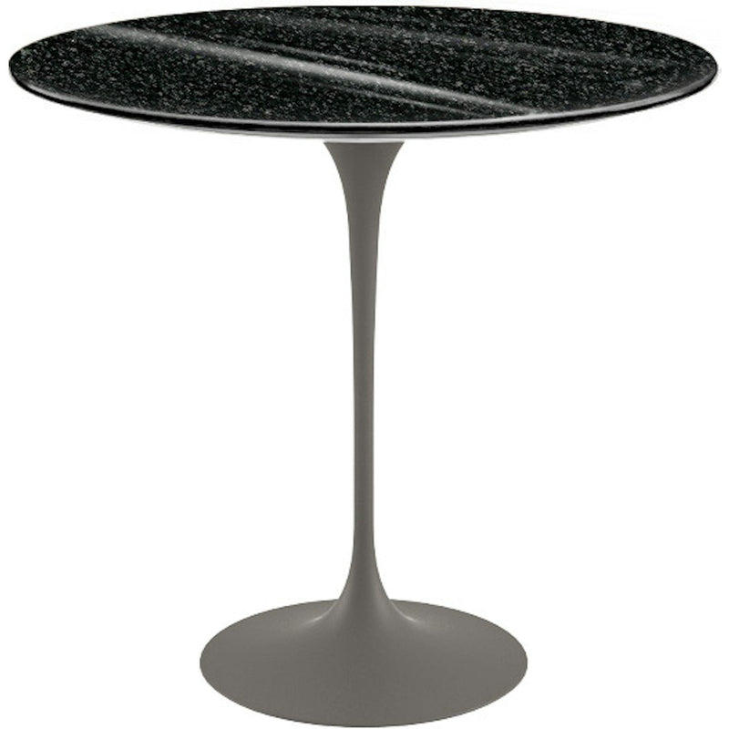 Saarinen Side Table - 22” Oval side/end table Knoll Grey Black Andes, Granite 