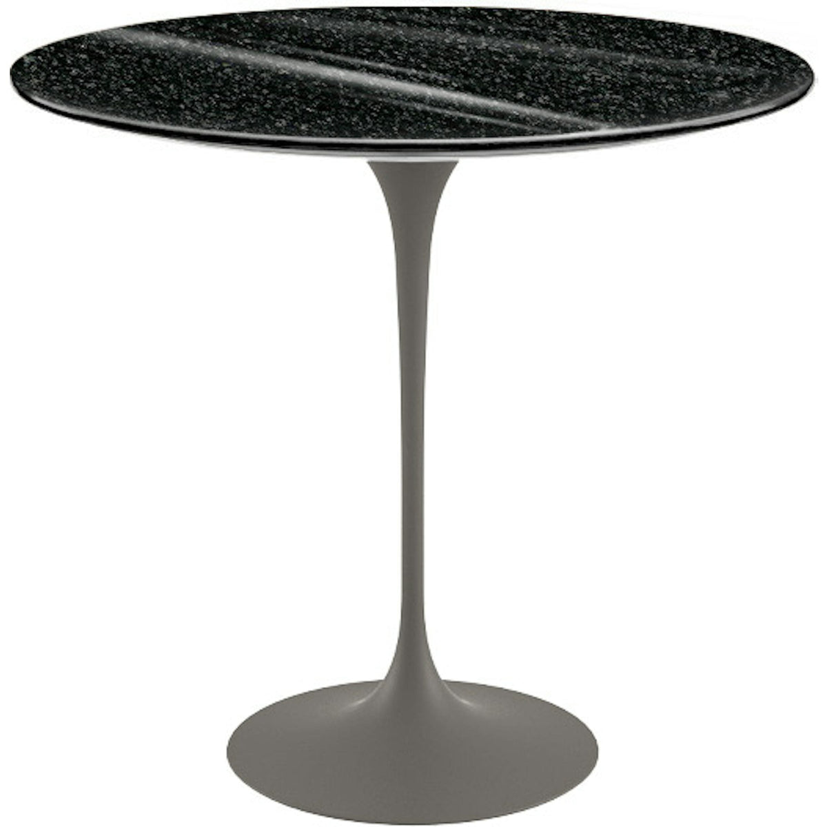 Saarinen Side Table - 22” Oval side/end table Knoll Grey Black Andes, Granite 