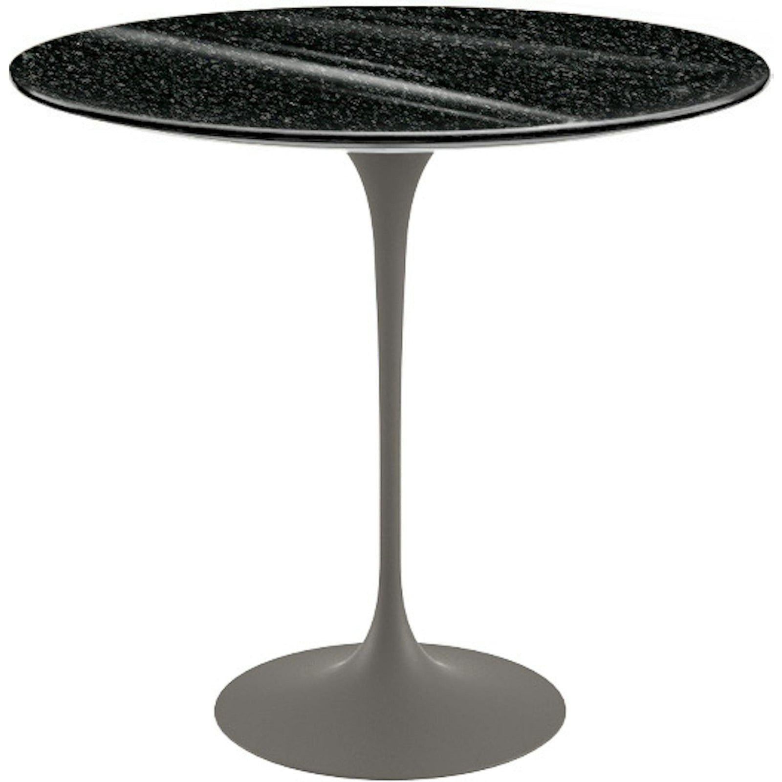 Saarinen Side Table - 22” Oval side/end table Knoll Grey Black Andes, Granite 