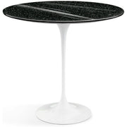 Saarinen Side Table - 22” Oval side/end table Knoll White Black Andes, Granite 