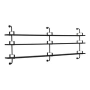 Demon Shelf storage Gubi Black Stained Ash Large 3 Shelves